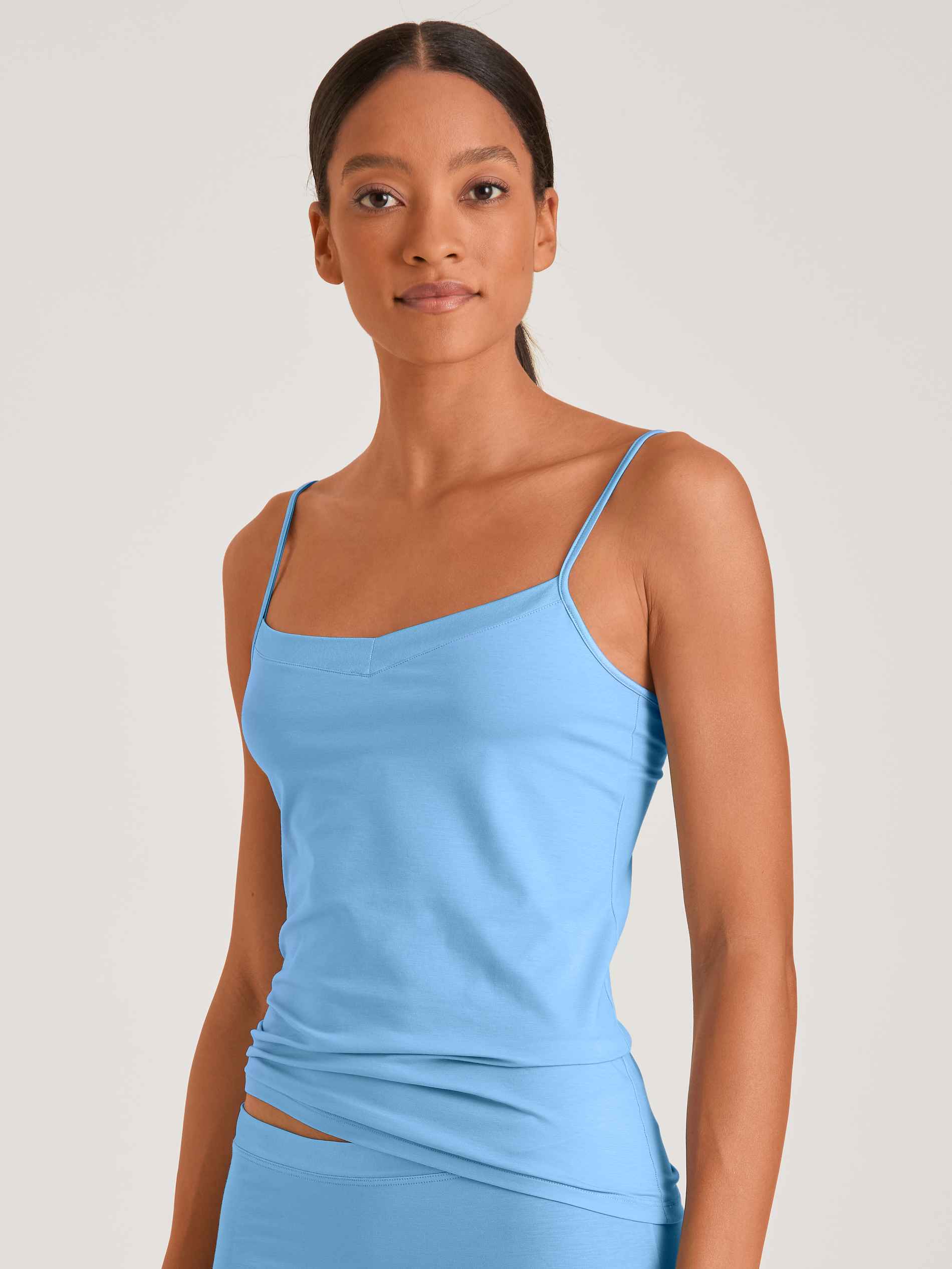 CALIDA Cate Print Triangle soft bra with cup blue