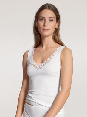 CALIDA Feminin Sense sleeve white short Shirt