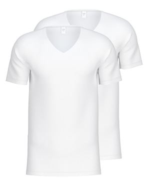 CALIDA white Benefit Natural two-pack T-shirt,