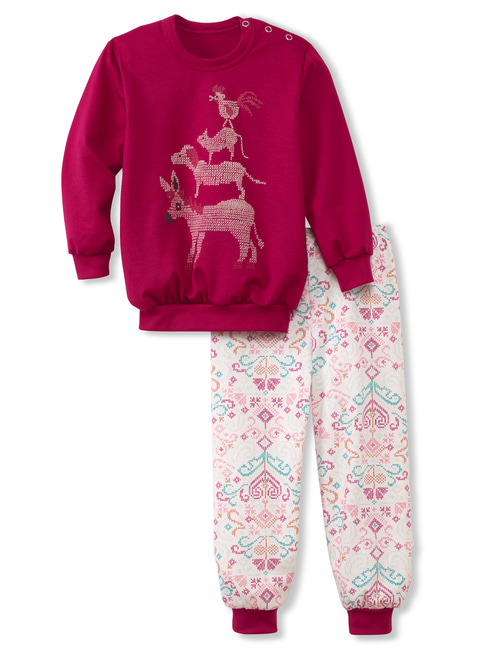 CALIDA Toddlers Folk Pyjama à bords élastiques pour enfants