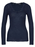 CALIDA Richesse Lace Langarm-Shirt aus Wolle & Seide